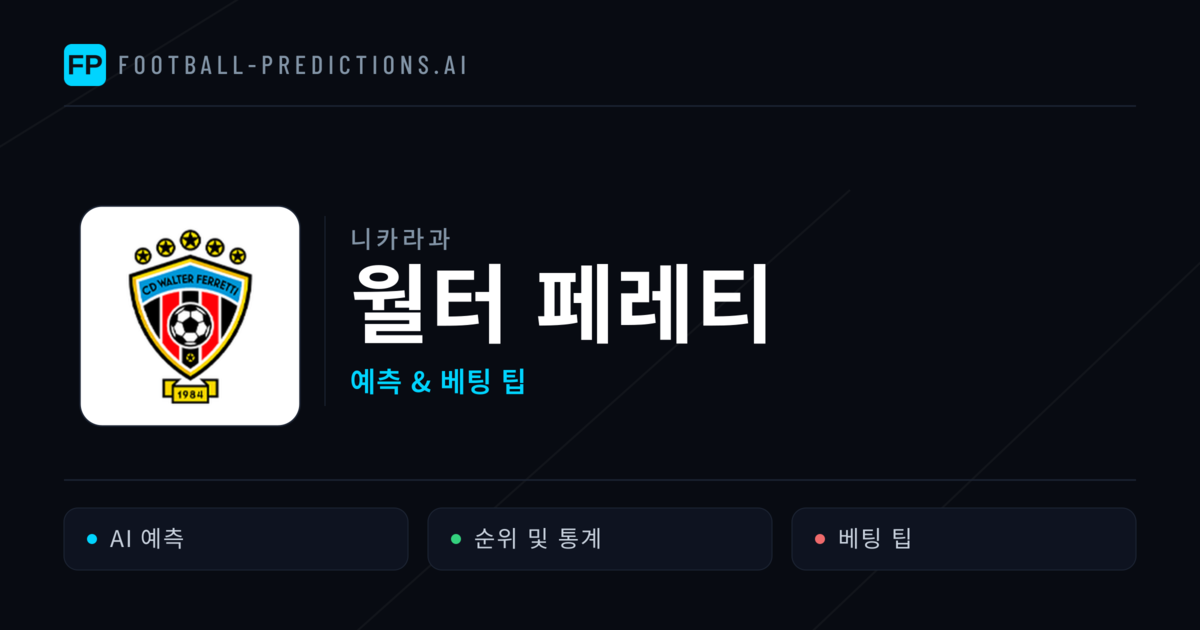 월터 페레티 축구 예측 & 통계