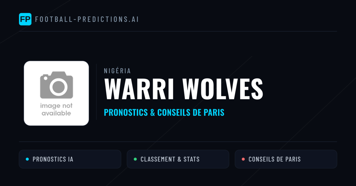 Warri Wolves Pronostics & Statistiques