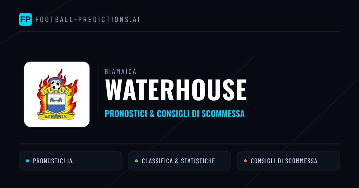 Pronostici e Statistiche Waterhouse