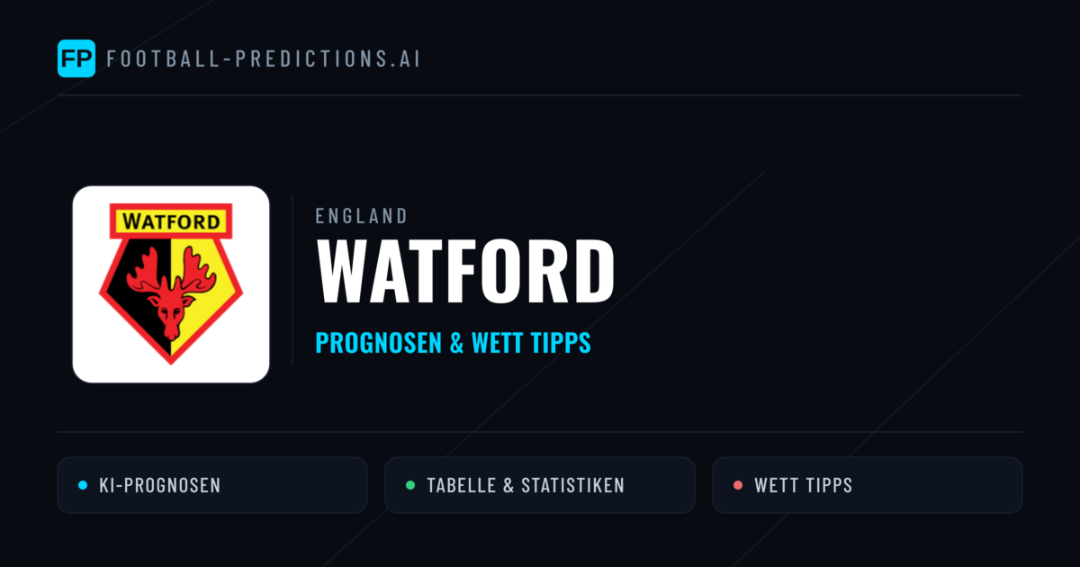 Watford Prognosen & Statistiken