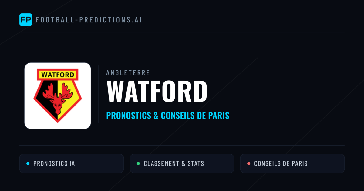 Watford Pronostics & Statistiques