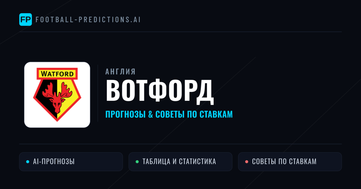 Вотфорд прогнозы и статистика