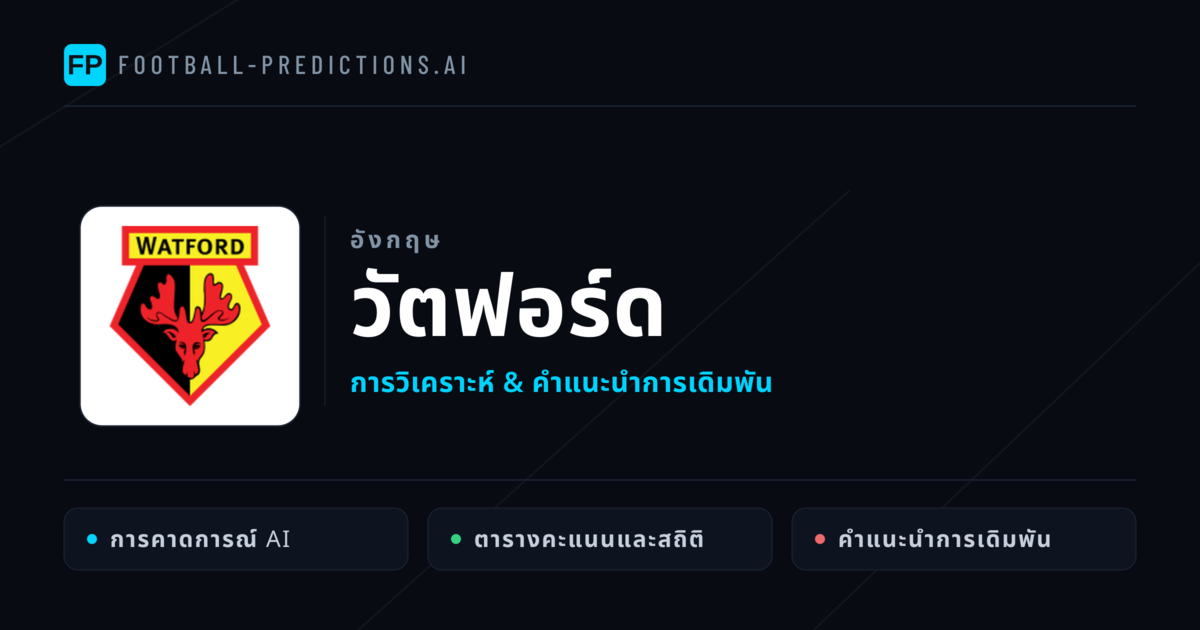 วัตฟอร์ด การวิเคราะห์และสถิติ