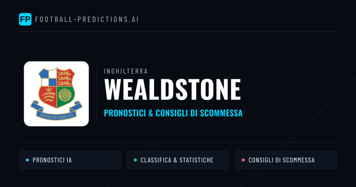 Pronostici e Statistiche Wealdstone