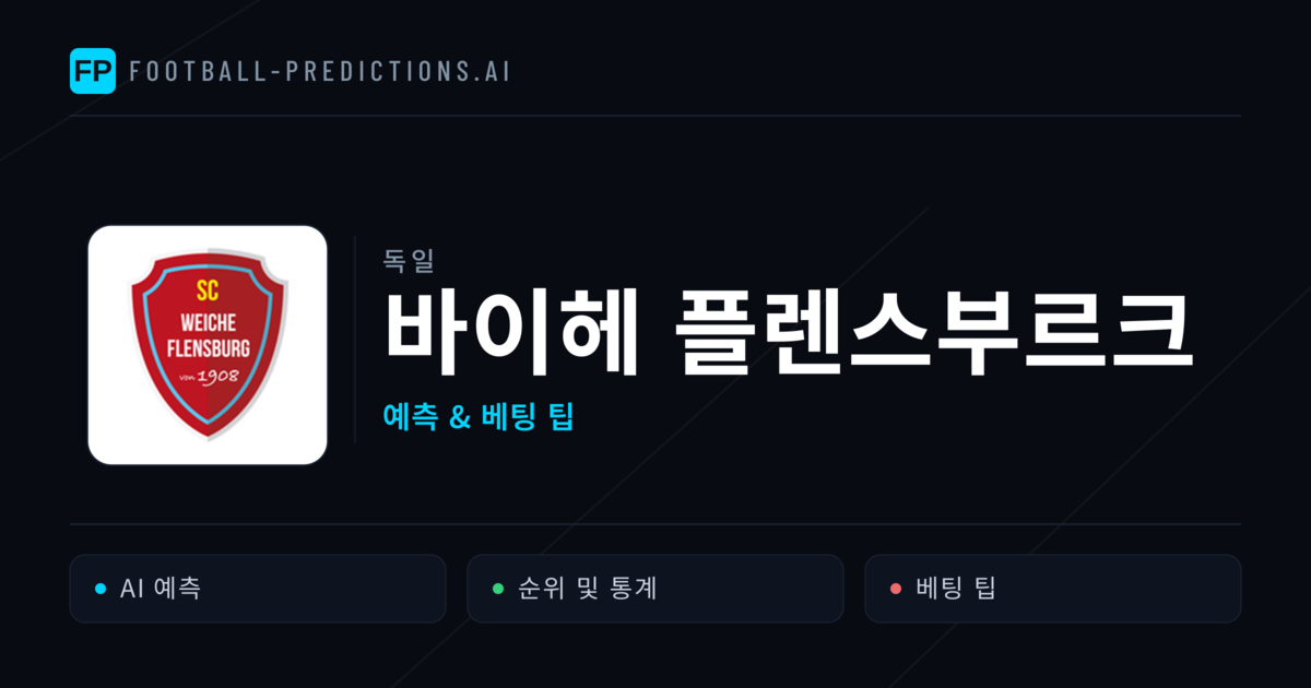 바이헤 플렌스부르크 축구 예측 & 통계