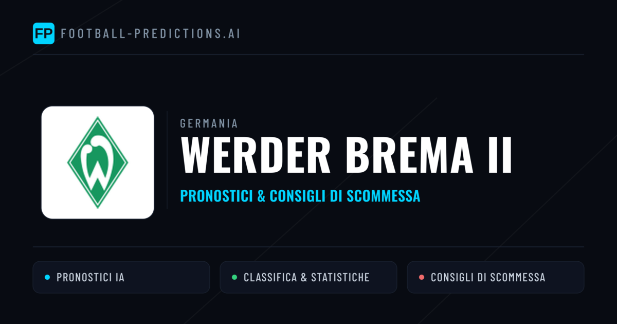 Pronostici e Statistiche Werder Brema II