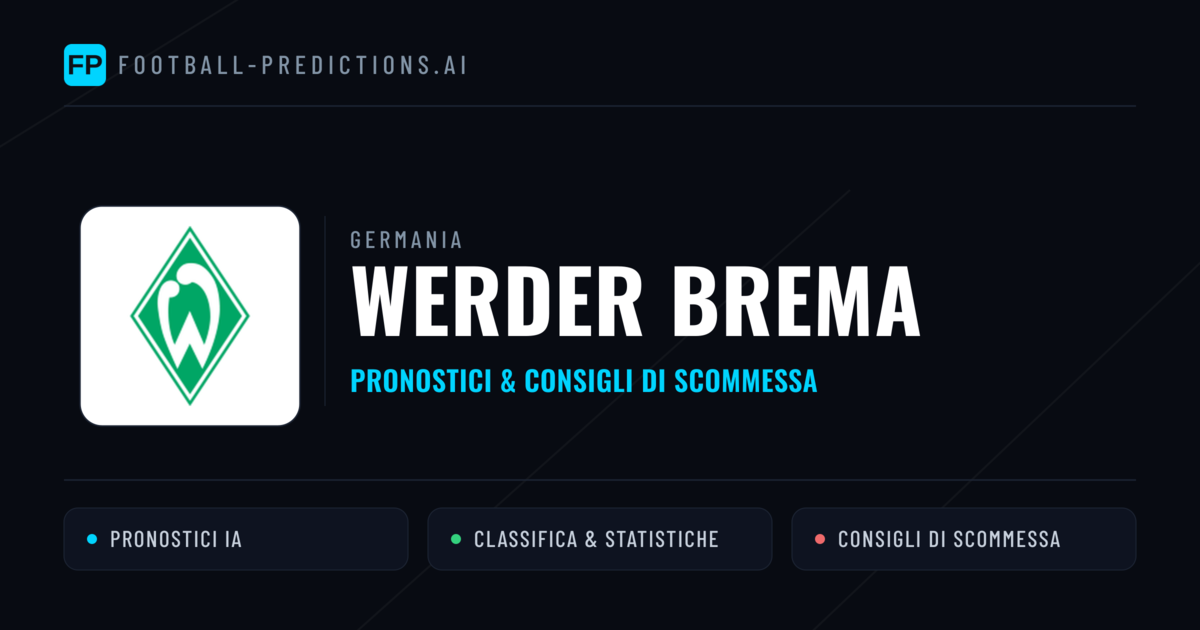 Pronostici e Statistiche Werder Brema