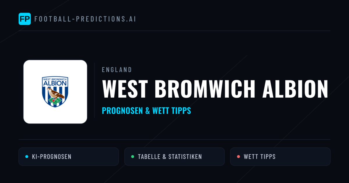West Bromwich Albion Prognosen & Statistiken
