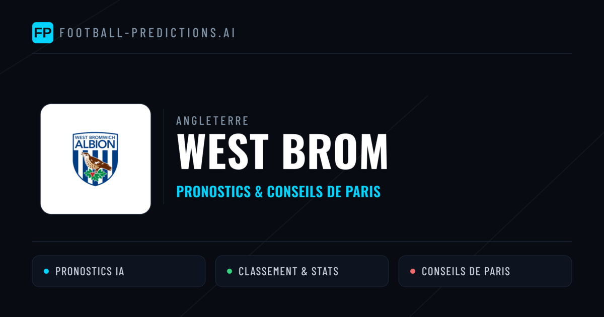 West Brom Pronostics & Statistiques