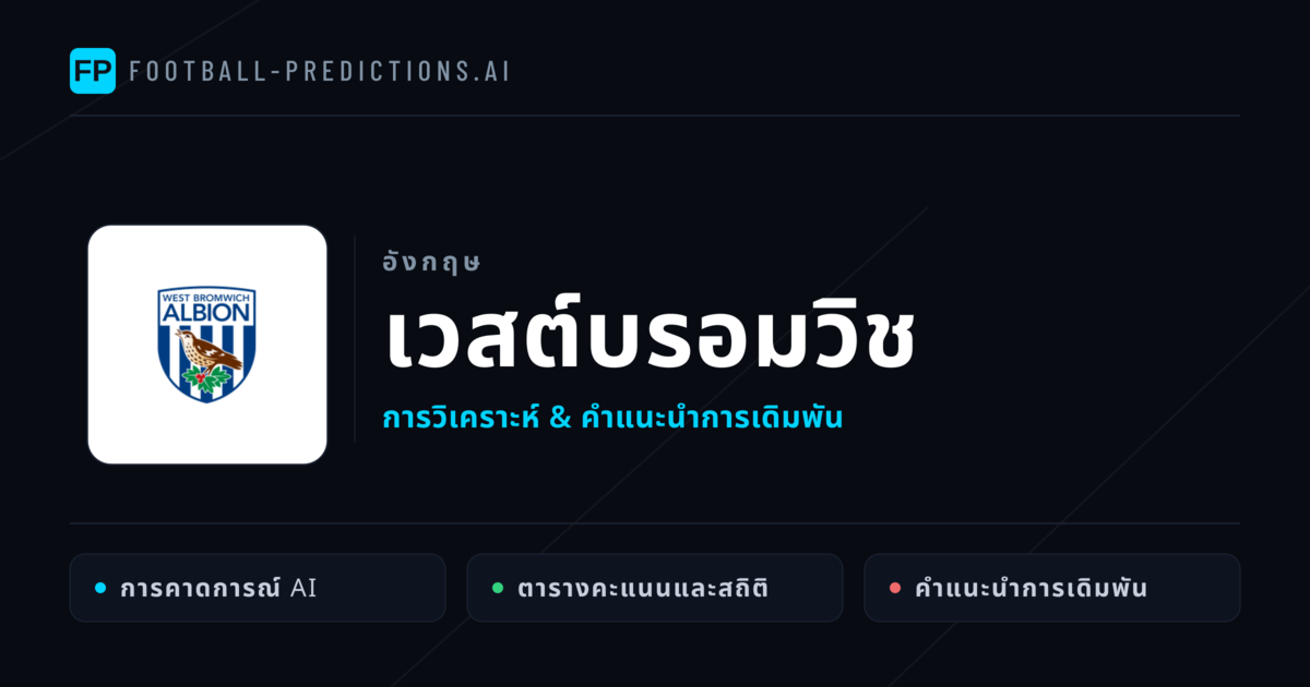 เวสต์บรอมวิช การวิเคราะห์และสถิติ
