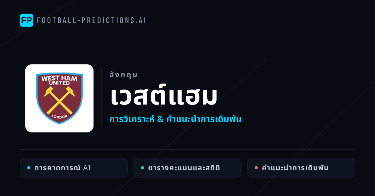 เวสต์แฮม การวิเคราะห์และสถิติ