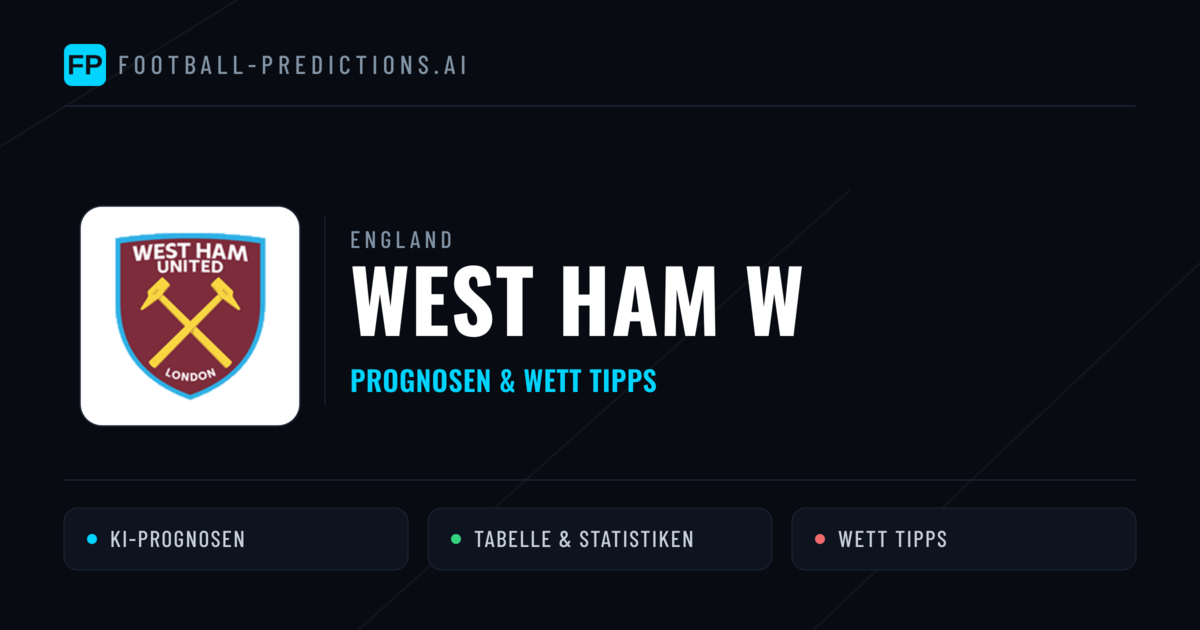 West Ham W Prognosen & Statistiken