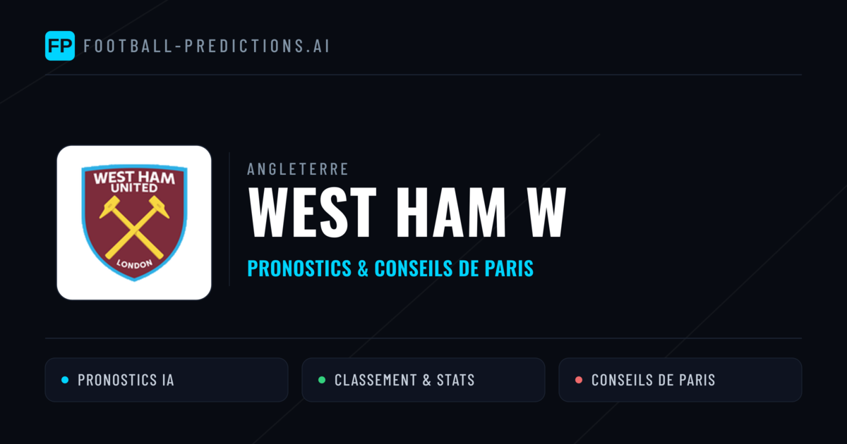 West Ham W Pronostics & Statistiques