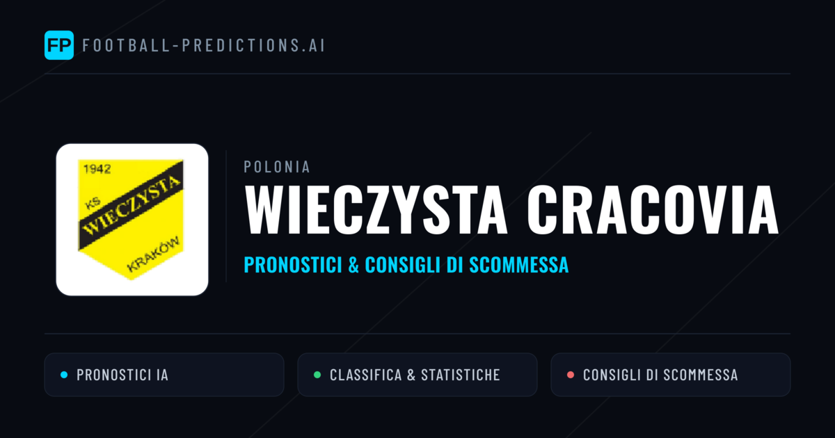 Pronostici e Statistiche Wieczysta Cracovia
