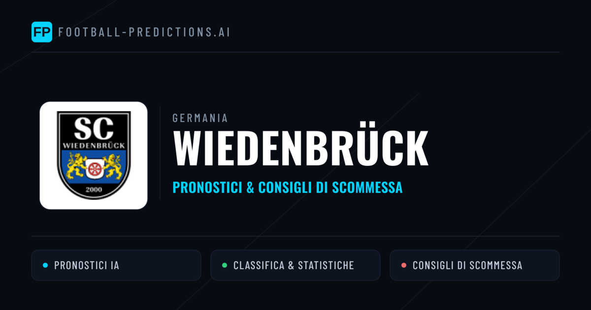Pronostici e Statistiche Wiedenbrück