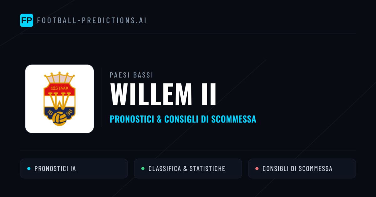 Pronostici e Statistiche Willem II