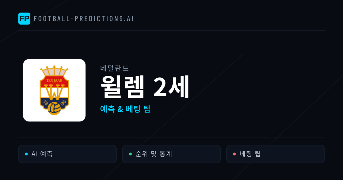 윌렘 2세 축구 예측 & 통계