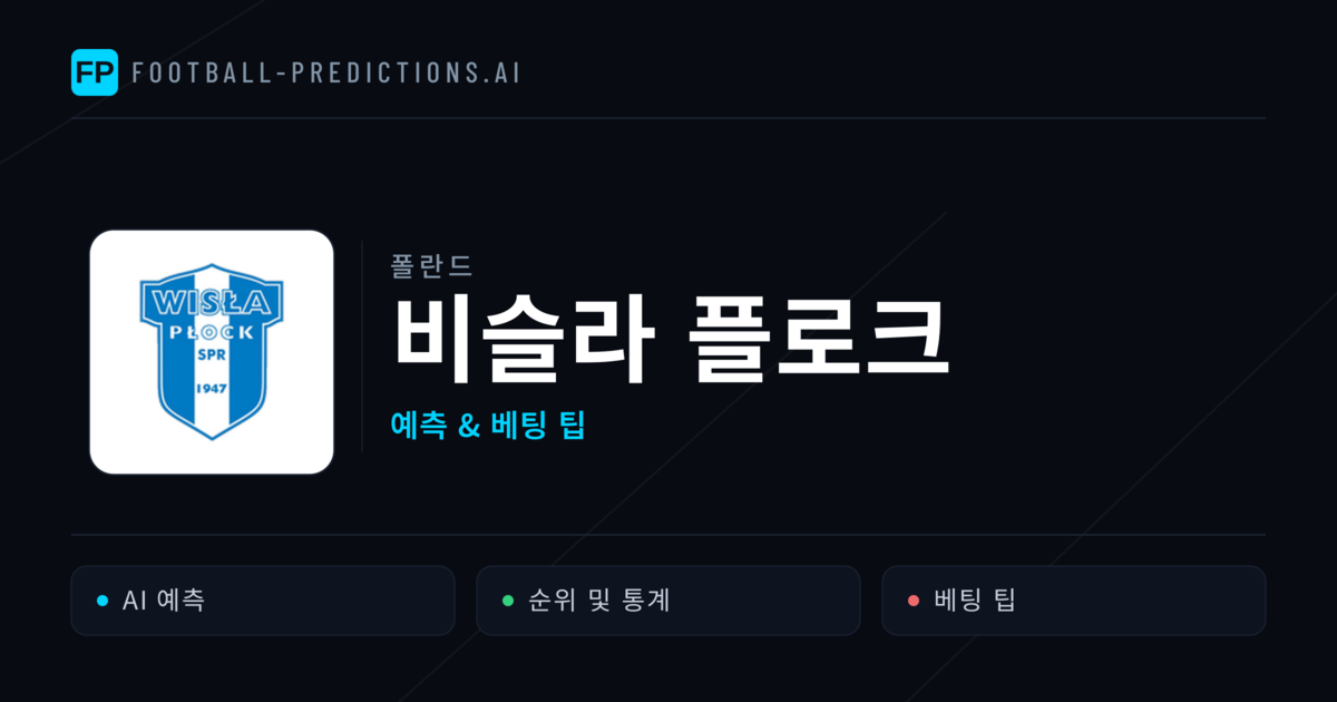 비슬라 플로크 축구 예측 & 통계