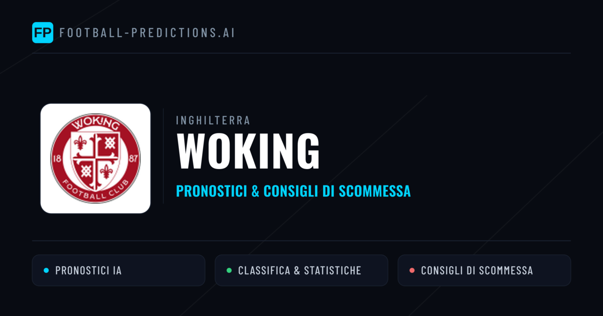 Pronostici e Statistiche Woking
