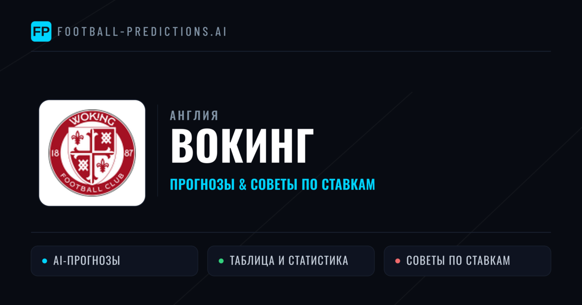 Вокинг прогнозы и статистика