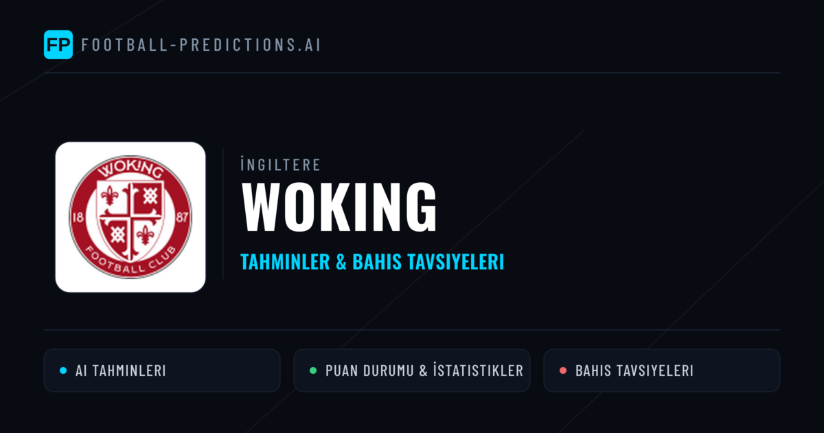 Woking Tahminleri & İstatistikler