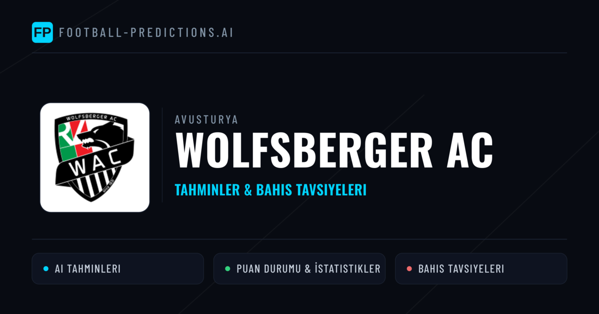 Wolfsberger AC Tahminleri & İstatistikler