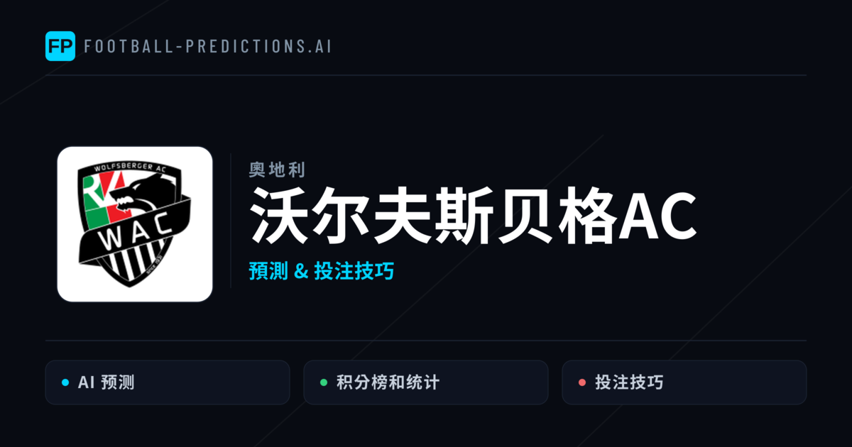 沃尔夫斯贝格AC 運彩分析|足球預測與數據