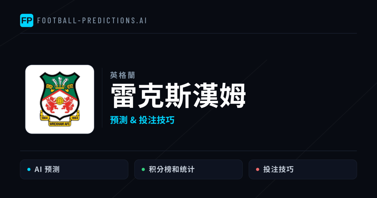 雷克斯漢姆 運彩分析｜足球預測與數據