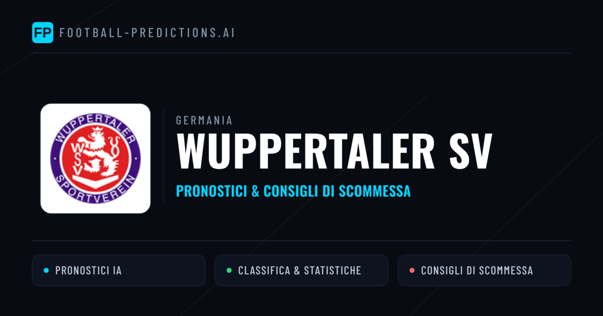 Pronostici e Statistiche Wuppertaler SV