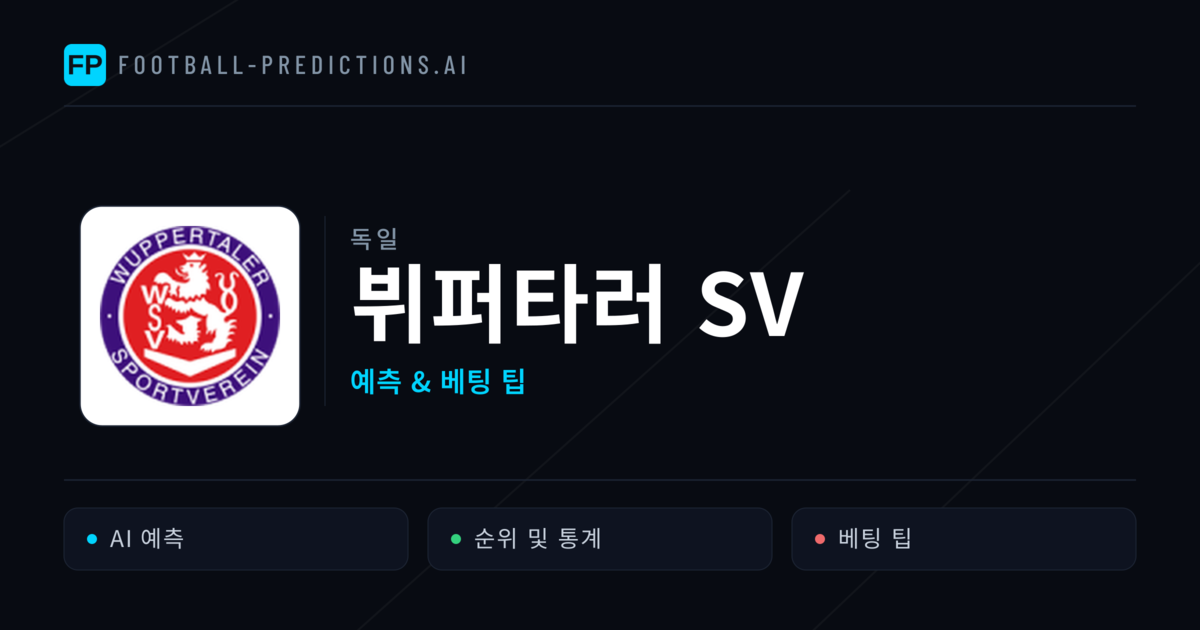 뷔퍼타러 SV 축구 예측 & 통계