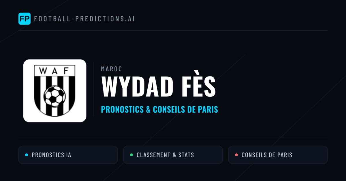 Wydad Fès Pronostics & Statistiques