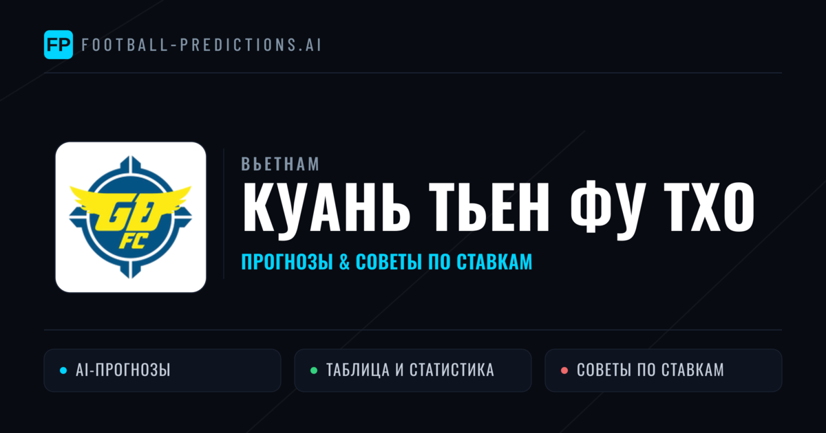 Куань Тьен Фу Тхо прогнозы и статистика