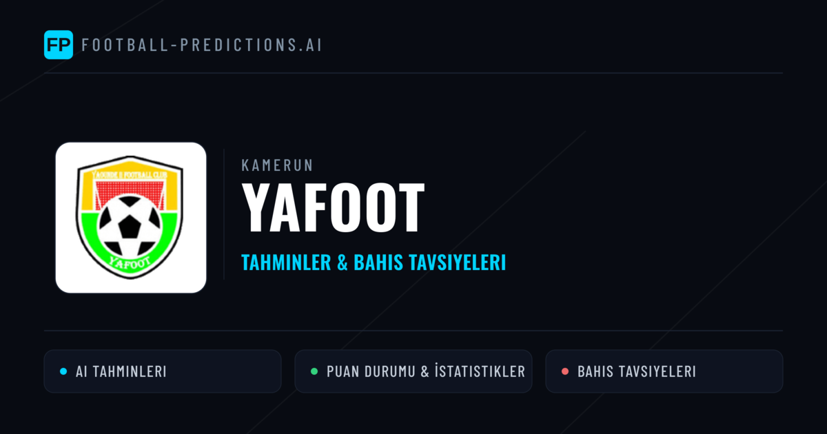 Yafoot Tahminleri & İstatistikler