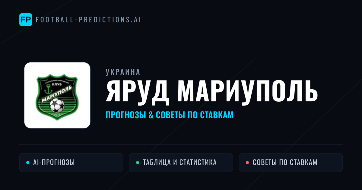 Яруд Мариуполь прогнозы и статистика