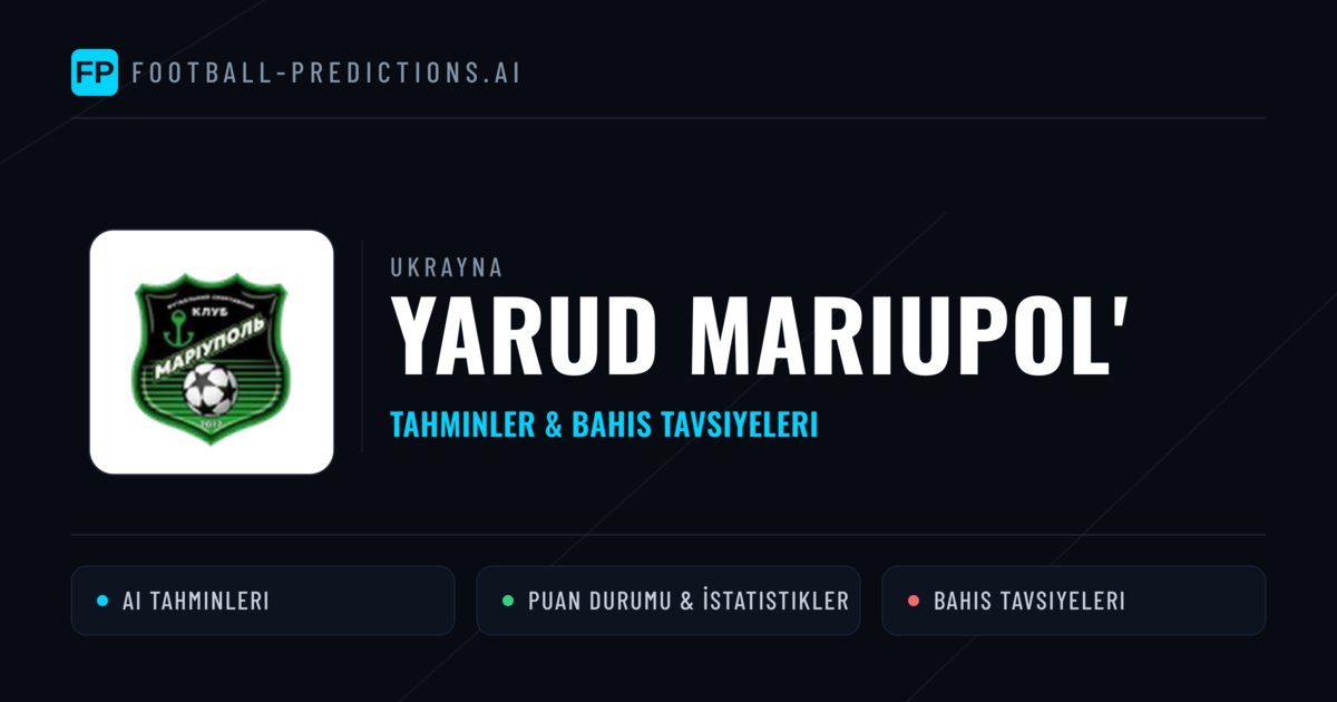 Yarud Mariupol' Tahminleri & İstatistikler