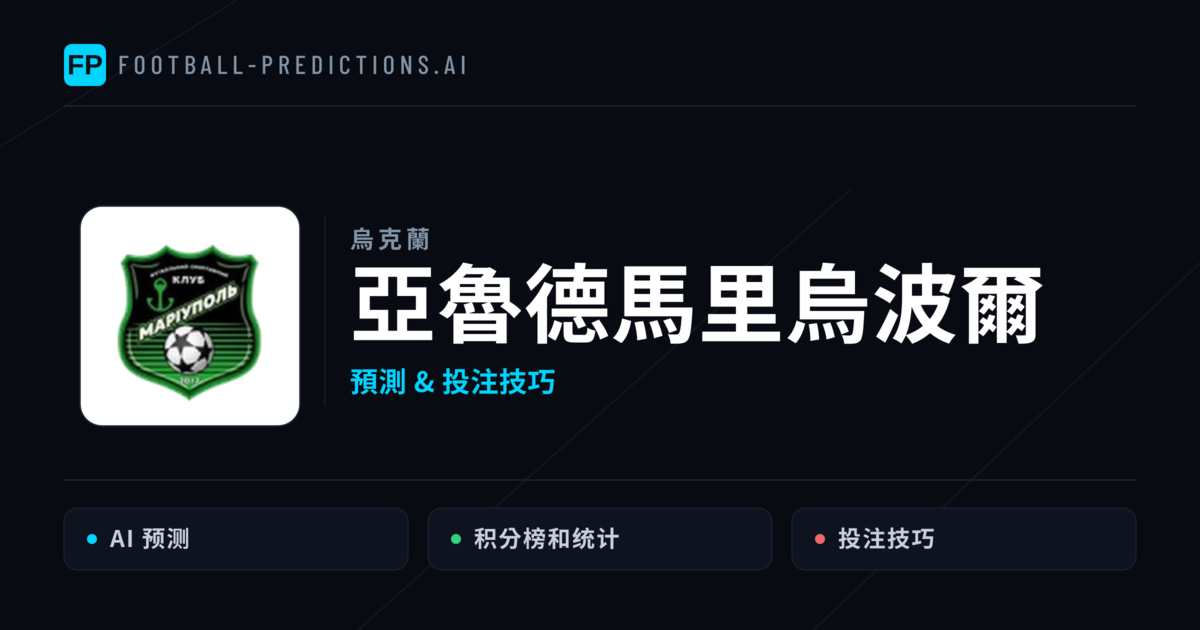 亞魯德馬里烏波爾 運彩分析｜足球預測與數據