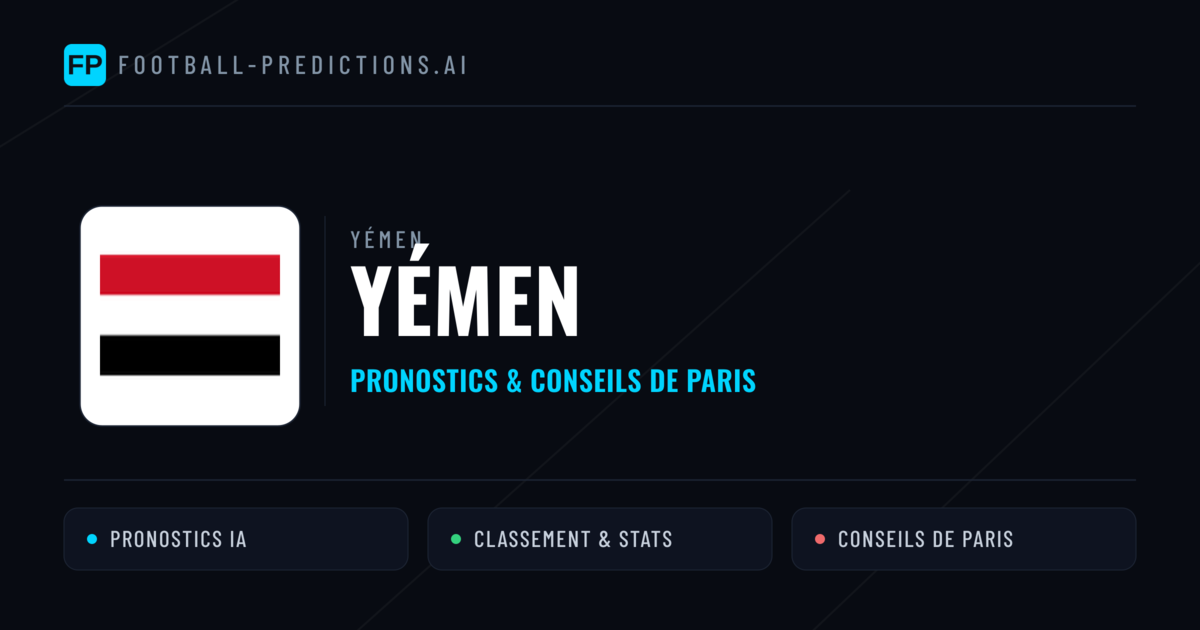 Yémen Pronostics & Statistiques
