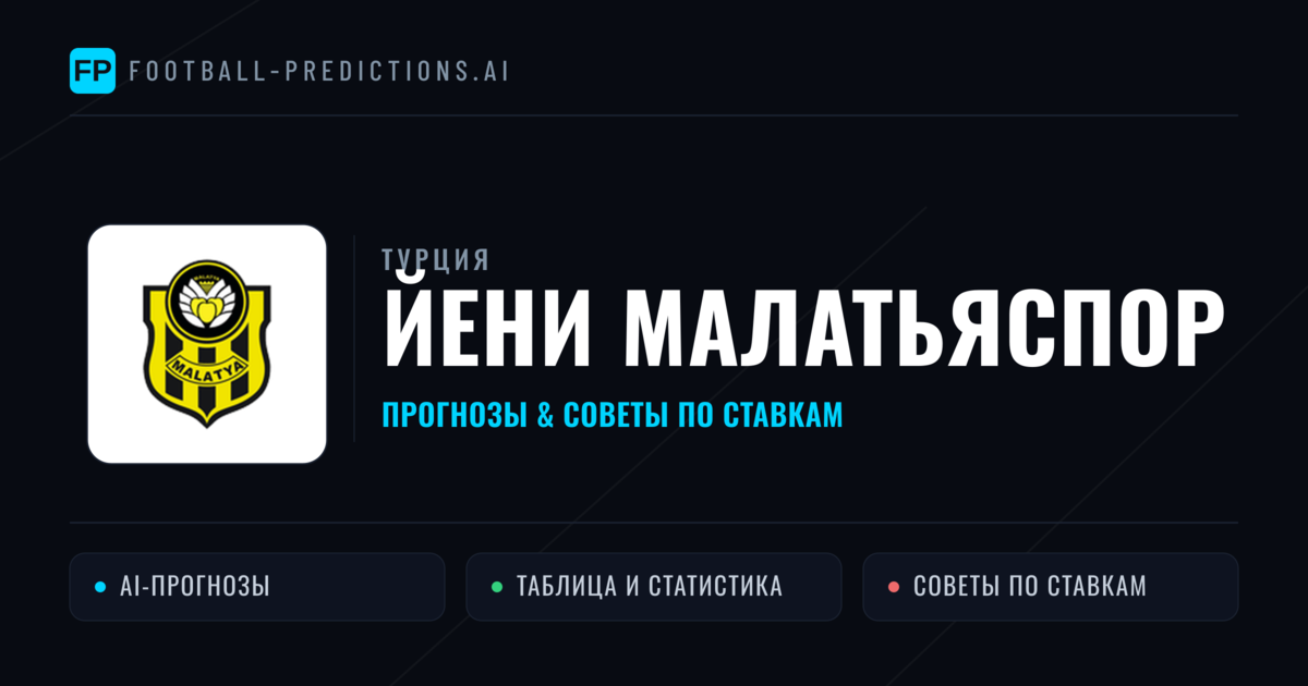 Йени Малатьяспор прогнозы и статистика