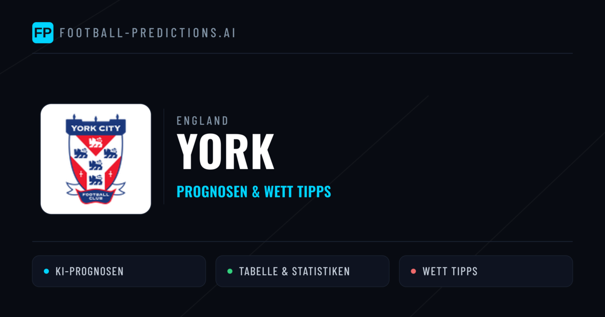 York Prognosen & Statistiken