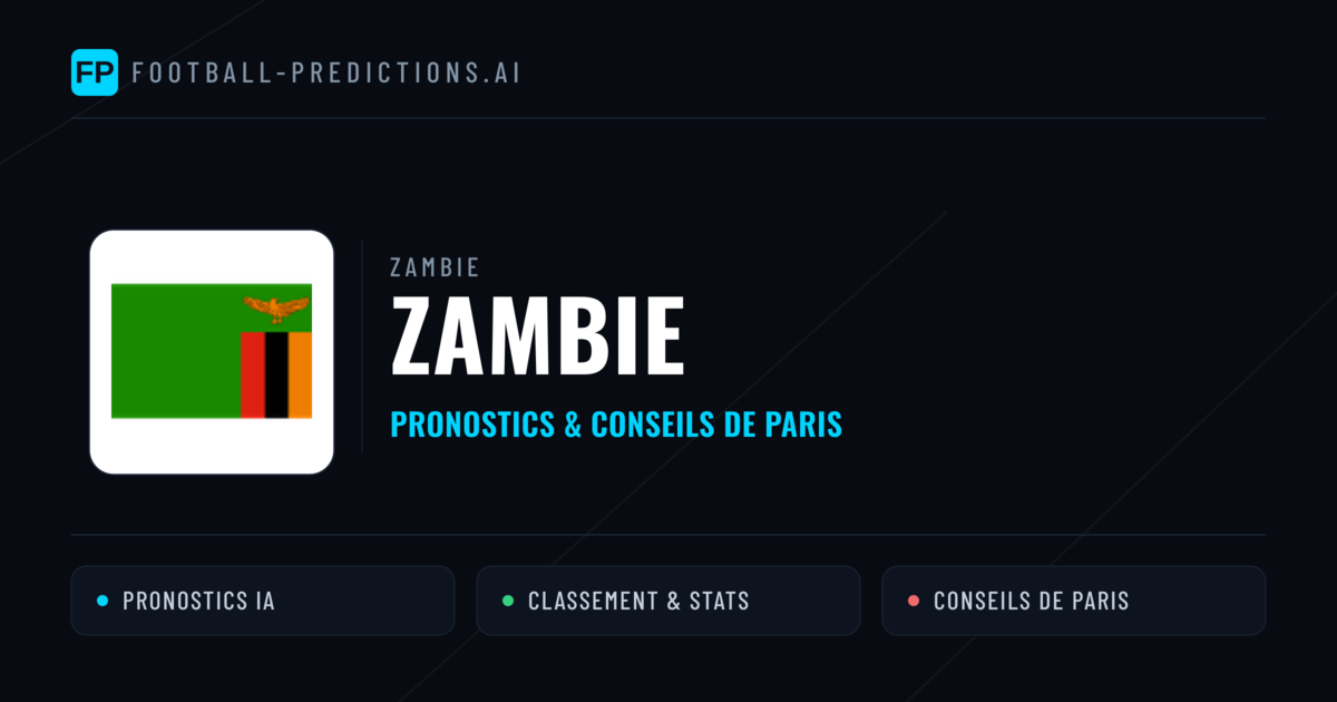 Zambie Pronostics & Statistiques
