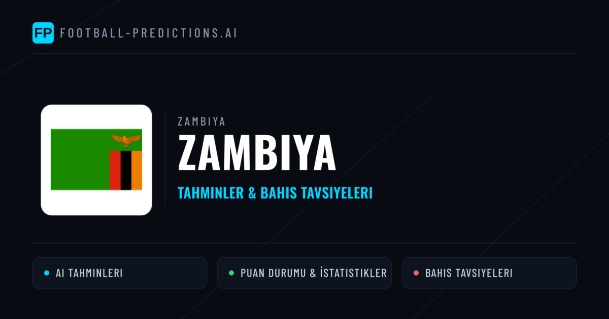 Zambiya Tahminleri & İstatistikler
