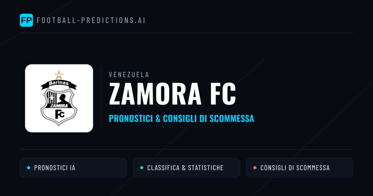 Pronostici e Statistiche Zamora FC