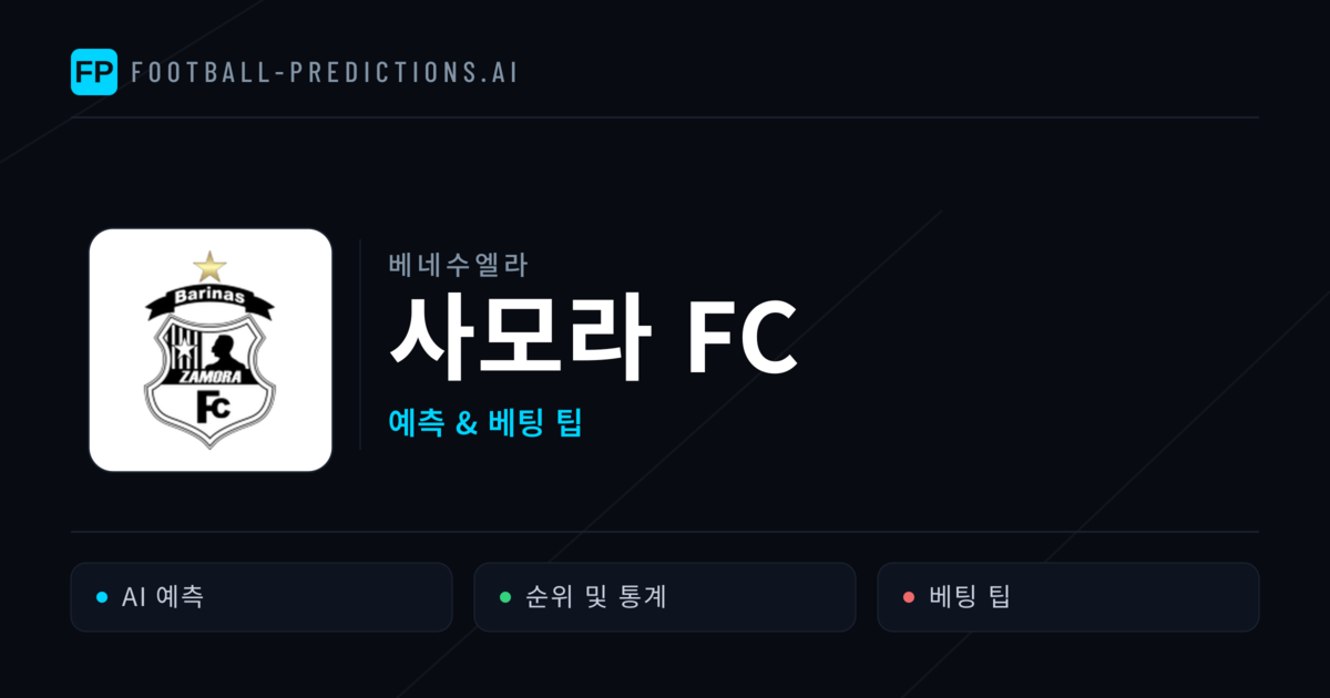 사모라 FC 축구 예측 & 통계