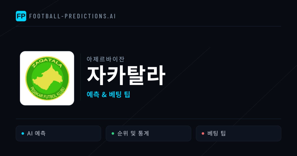 자카탈라 축구 예측 & 통계