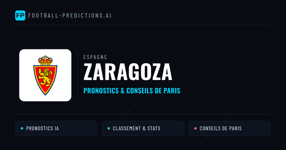 Zaragoza Pronostics & Statistiques
