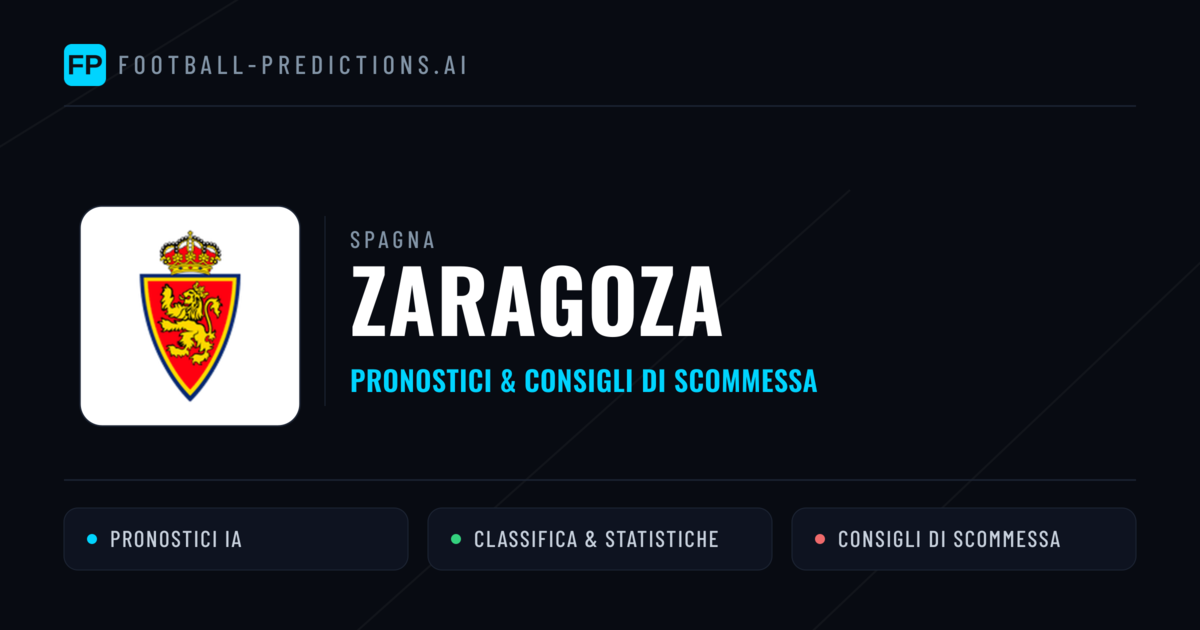 Pronostici e Statistiche Zaragoza