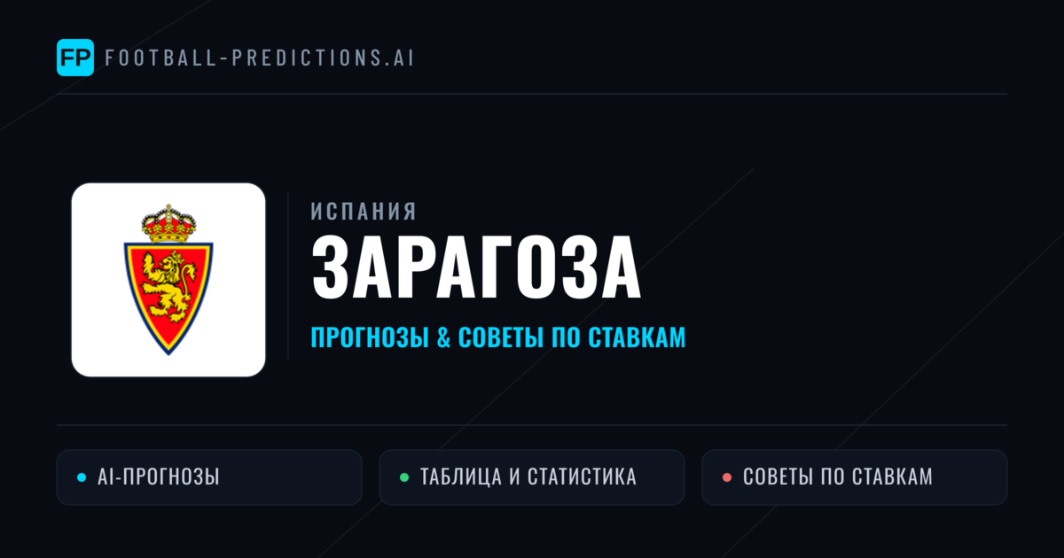 Зарагоза прогнозы и статистика