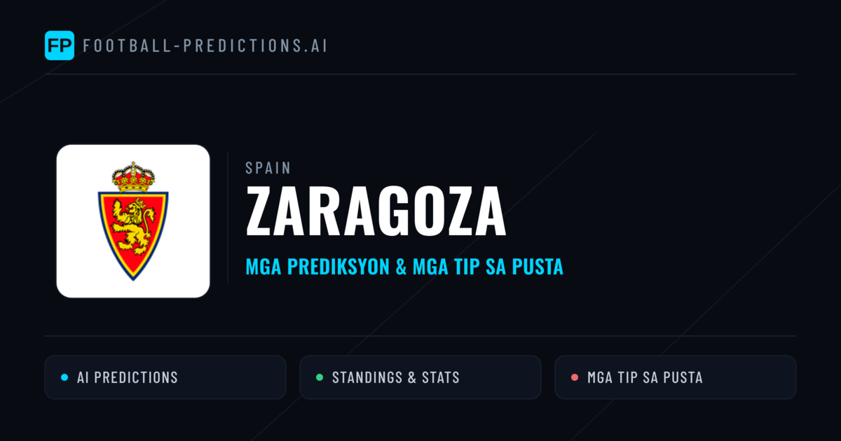 Zaragoza Predictions & Stats