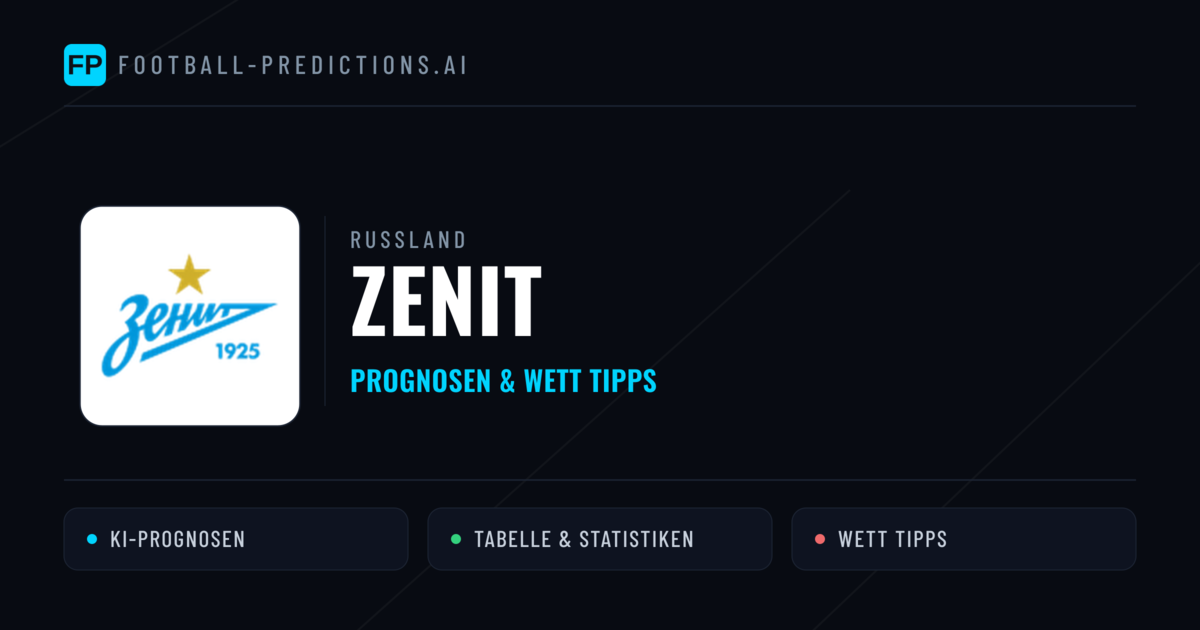 Zenit Prognosen & Statistiken