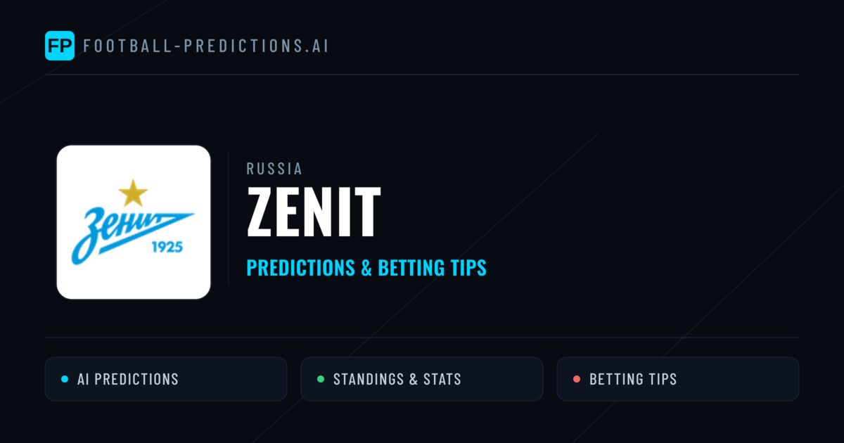 Zenit Predictions & Stats